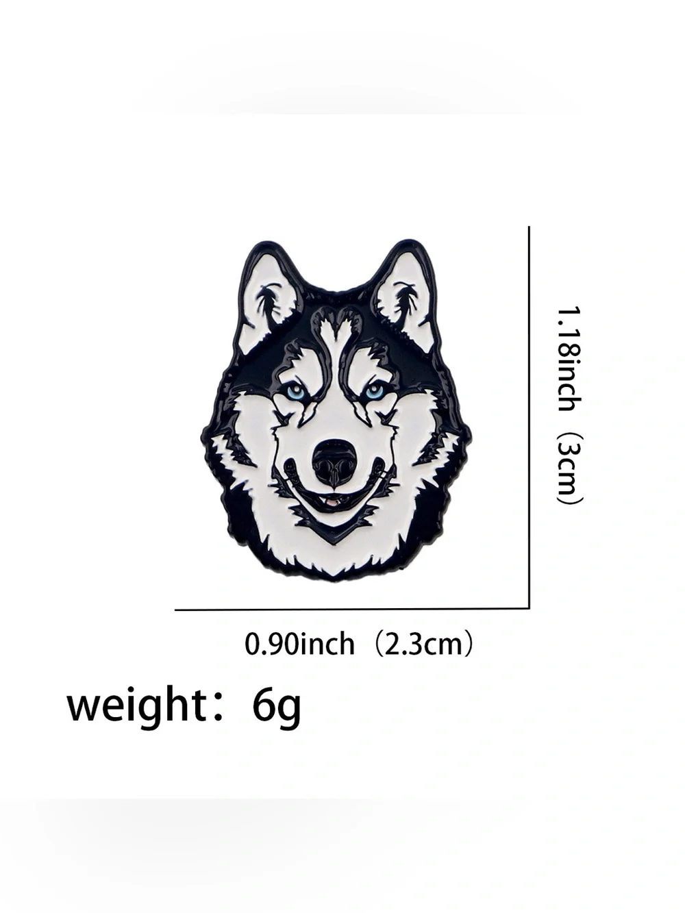 Husky Dog Enamel Pin | Blue-Eyed Siberian Husky Lapel Pin.